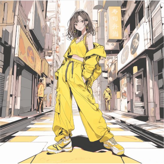 Sticker 商店街JKシール｜寿司娘 Seal GenerativeAI (Devant)