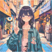 Sticker 寿司娘アイコンシール seal|GenerativeAI (Devant)