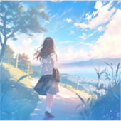Sticker 後ろ姿JKシール|寿司娘 GenerativeAI (Devant)