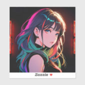 Sticker 煌霞の少女【Radiant Haze Girl】セラミックタイル (Feuille)