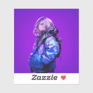 Sticker 紫/Purple Seal | 東京娘 GenerartiveAI