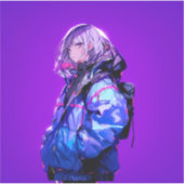 Sticker 紫/Purple Seal | 東京娘 GenerartiveAI (Devant)