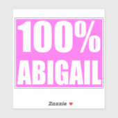 Sticker 100% Abigail nom (Feuille)