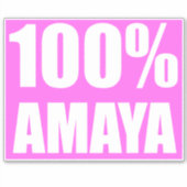Sticker 100% Amaya nom (Devant)