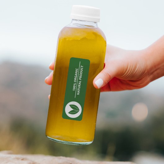 Sticker 100% bio, Étiquette de produits naturels