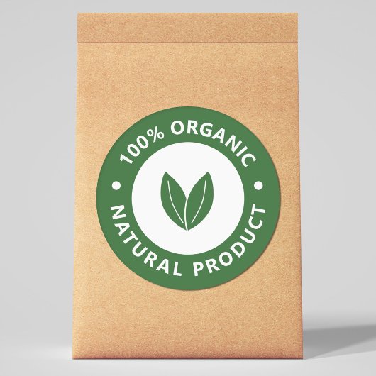 Sticker 100% bio, produit naturel