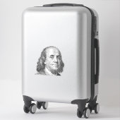 Sticker 100 dollars, Benjamin Franklin (Sur valise)