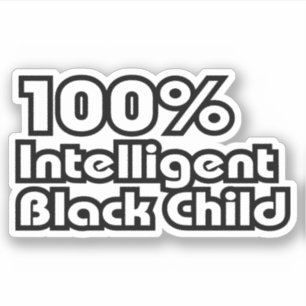 Sticker 100% Enfant noir intelligent
