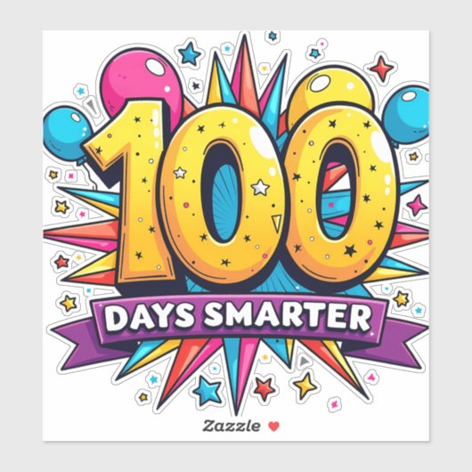 Sticker 100 Jours Plus Intelligents (Feuille)