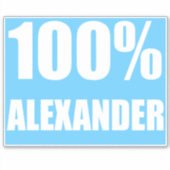 Sticker 100 % nom Alexander (Devant)