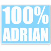 Sticker 100 pour cent Adrian nom (Devant)