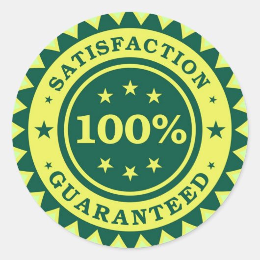 Sticker 100% Satisfaction Garantie (Devant)