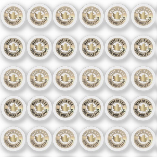 Sticker 100% Sirop d'érable Mini-bâton en érable sucre rou (Devant)