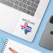 Sticker 100% Texlandic Custom-Cut Vinyl (Ordinateur portable avec iPhone)