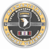 Sticker 101e division aéroportée Armée de terre Afghanista (Devant)
