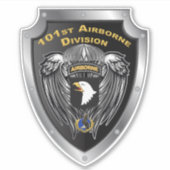 Sticker 101e division aéroportée "Eagles hurlants" (Devant)