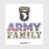 Sticker 101e division aéroportée Famille de l'Armée de ter (Feuille)