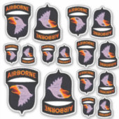 Sticker 101e Division aéroportée hurlant des aigle Contour (Devant)