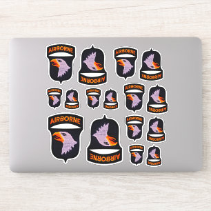 Sticker 101e Division aéroportée hurlant des aigle Contour