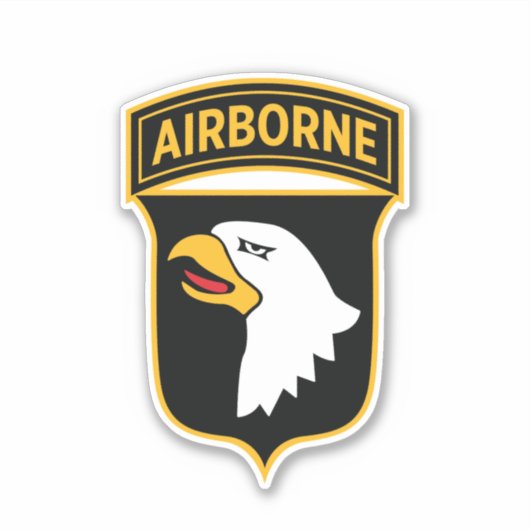 Sticker 101e Division aéroportée hurlant des aigles (Devant)