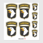 Sticker 101e division aéroportée Vétéran militaire (Feuille)