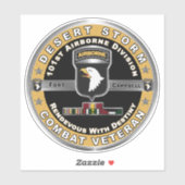 Sticker 101e division aéroportée Vétérinaire de la tempête (Feuille)