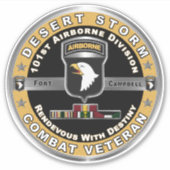 Sticker 101e division aéroportée Vétérinaire de la tempête (Devant)