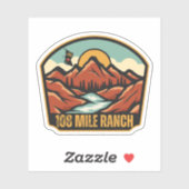 Sticker 108 Mile Ranch, Colombie-Britannique (Feuille)