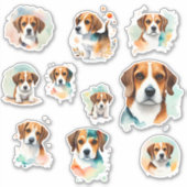 Sticker 10 Beagle de scandale et de journalisme (Devant)