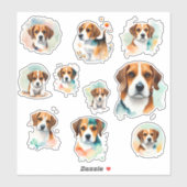 Sticker 10 Beagle de scandale et de journalisme (Feuille)