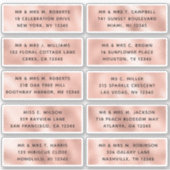 Sticker 10 Nom de l'invité individuel Adresse Mariage de l (Devant)