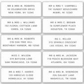 Sticker 10 Nom de l'invité individuel Adresse Mariage de l (Devant)