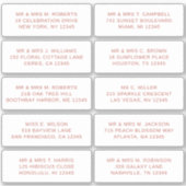 Sticker 10 Nom de l'invité individuel Adresse Mariage de l (Devant)