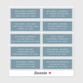 Sticker 10 Nom de l'invité individuel Adresse Mariage de l (Feuille)