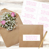 Sticker 10 Nom de l'invité individuel Adresse Mariage de l