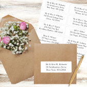 Sticker 10 Nom de l'invité individuel Adresse Mariage de l