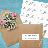 Sticker 10 Nom de l'invité individuel Adresse Mariage de l