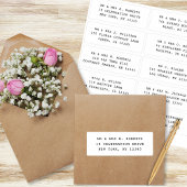 Sticker 10 Nom de l'invité individuel Adresse Mariage de l