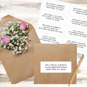Sticker 10 Nom de l'invité individuel Adresse Mariage de l