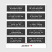 Sticker 10 Nom de l'invité individuel Adresse Mariage de l (Feuille)