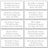 Sticker 10 Nom de l'invité individuel Adresse Mariage de l (Devant)