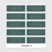 Sticker 10 Nom de l'invité individuel Adresse Mystical Gre (Feuille)