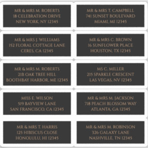 Sticker 10 Nom individuel de l'invité Adresse Mystical Bla