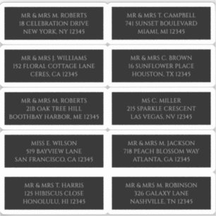 Sticker 10 Nom individuel de l'invité Adresse Mystical Bla