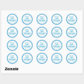 Sticker 10e anniversaire Bleu Stripes V1C (Feuille)