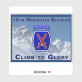 Sticker 10e division de montagne (Feuille)