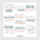 Sticker 10pc imperméable à l'eau de positivité Sel (Feuille)