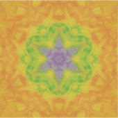 Sticker 10Un Unique Orange Jaune Violet Vert Étoile Mandal (Devant)