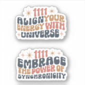 Sticker 1111-Loi d'attraction- Pack de deux textes Super (Devant)