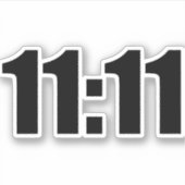 Sticker 11:11 Heure de chance (Devant)